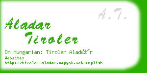 aladar tiroler business card